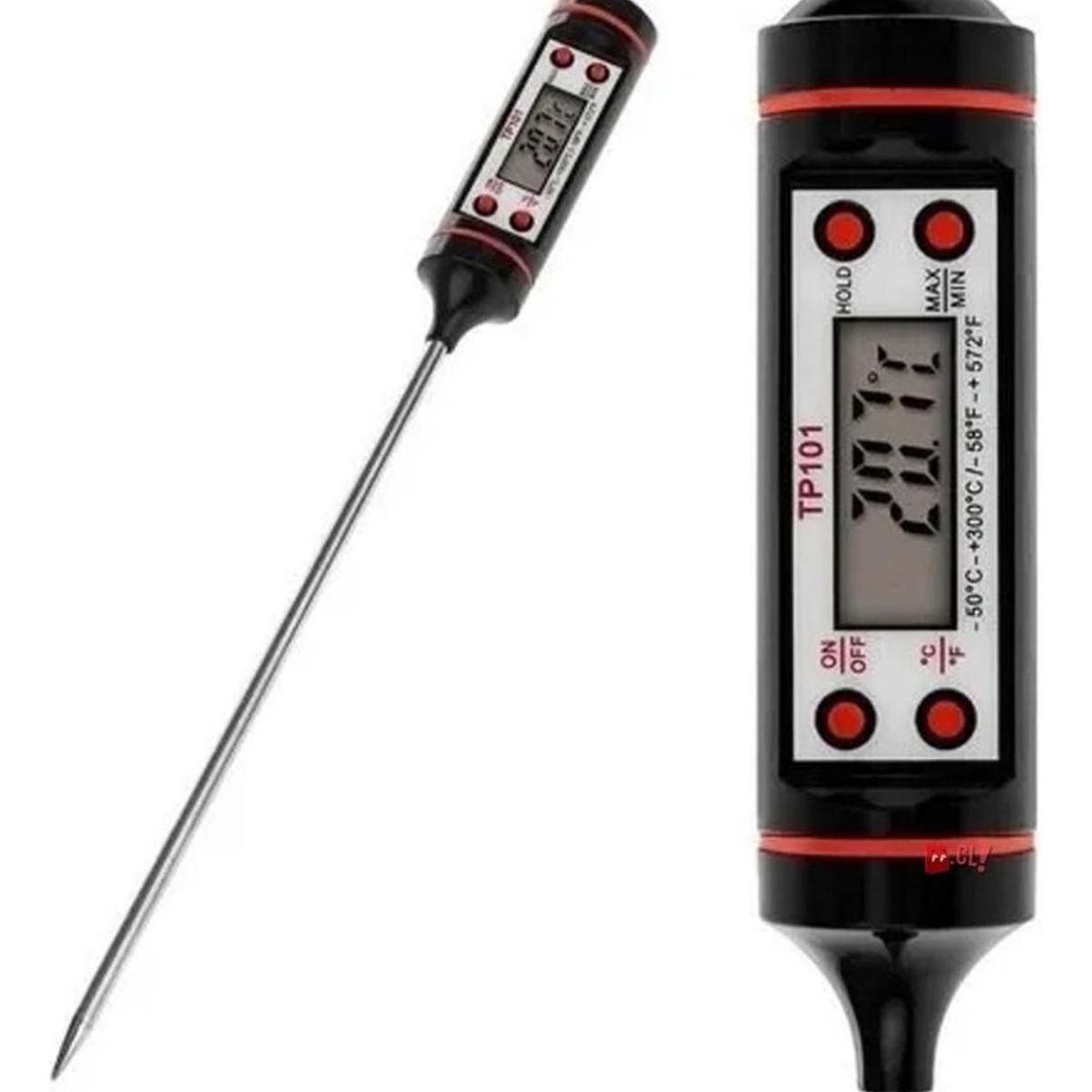 IMPORTCLICK - Termómetro Cocina Digital Alimentos Asado -50 °C a + 300 °C - Negro