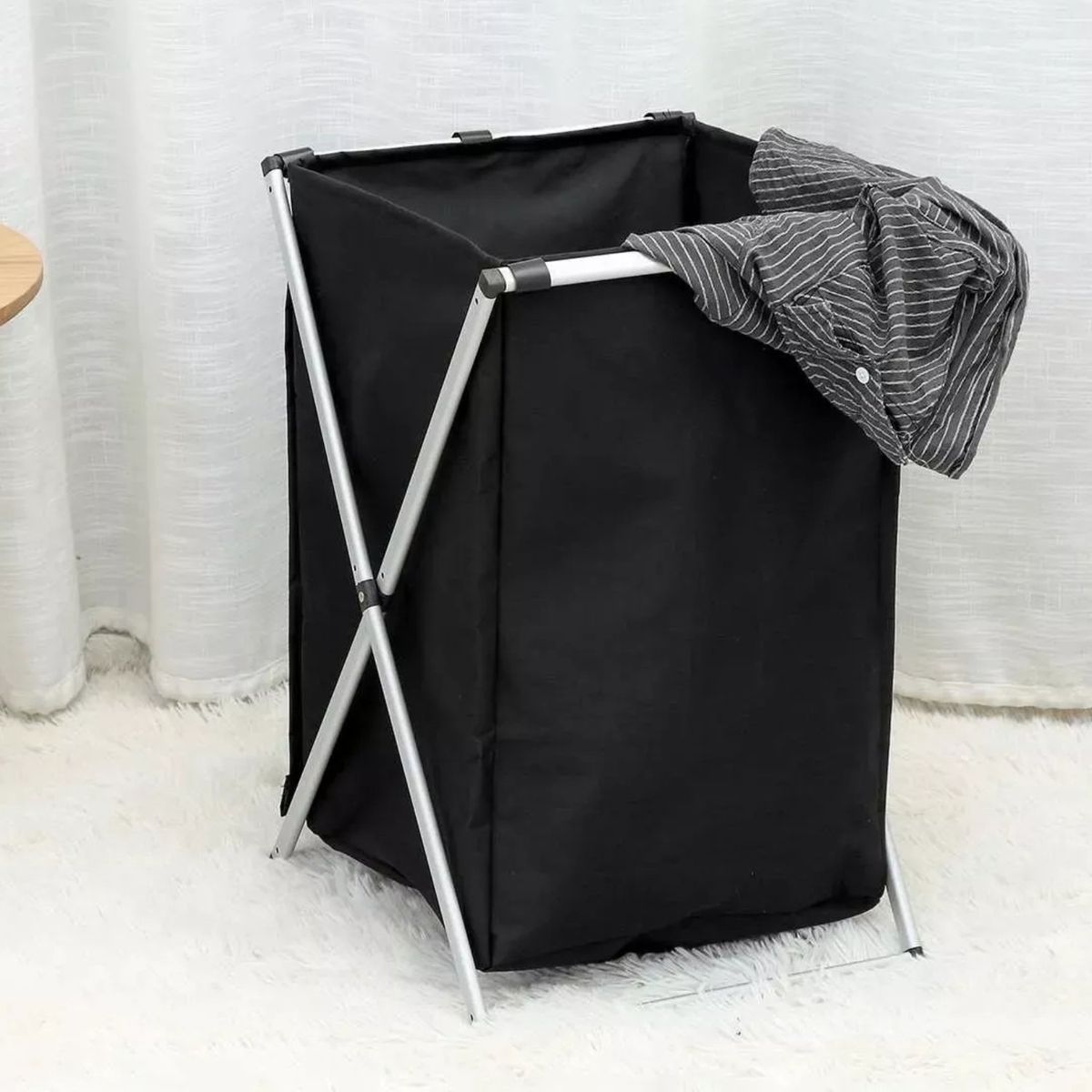 IMPORTCLICK - Canasto Cesta Organizador Ropa Plegable XL Negro - Negro