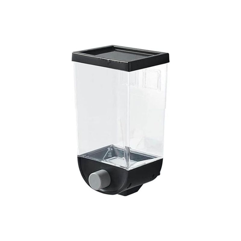 IMPORTCLICK - Contenedor Organizador Pared Cereales Azúcar Especies 1 Litro. Negro