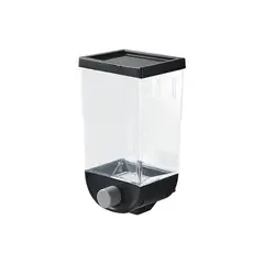 IMPORTCLICK - Contenedor Organizador Pared Cereales Azúcar Especies 1 Litro. Negro