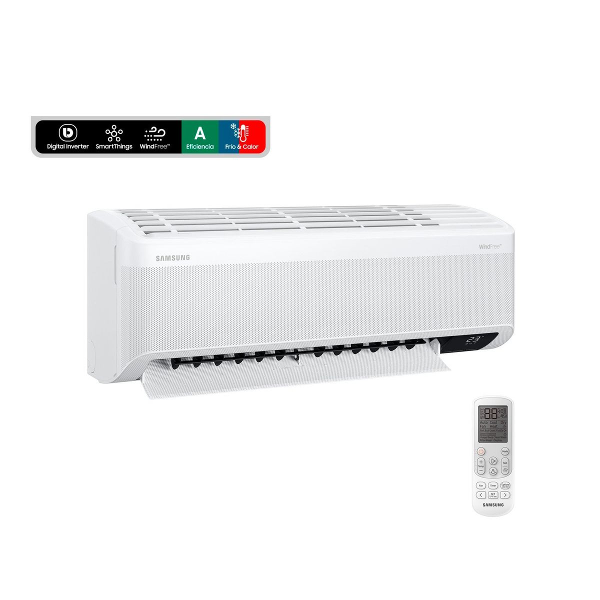 SAMSUNG - Aire acondicionado Split Wind-Free Inverter Wi-Fi Frío&Calor 9000BTU