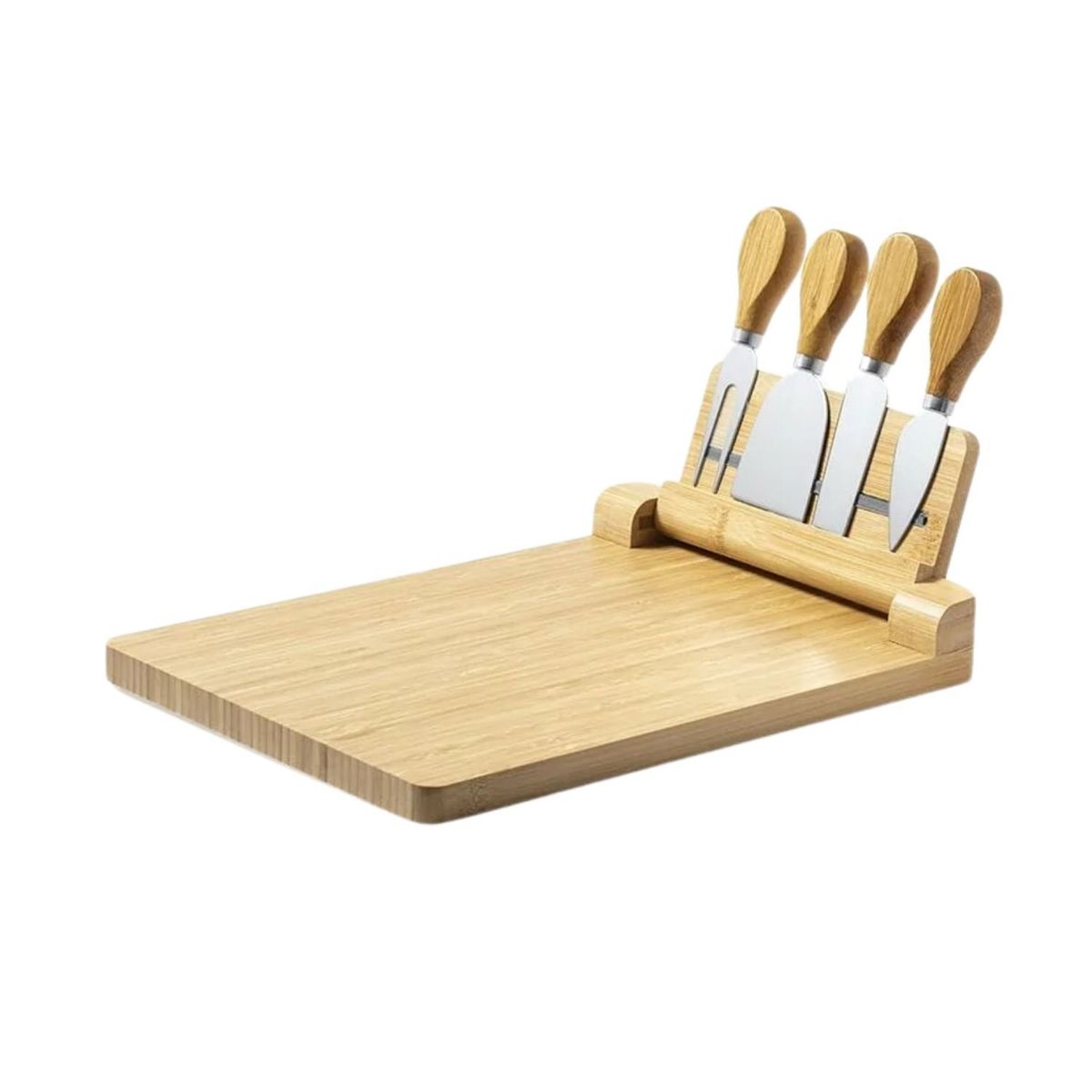 IMPORTCLICK - Set Tabla Quesos 4 Piezas Bambú Mildred IMPORTCLICK
