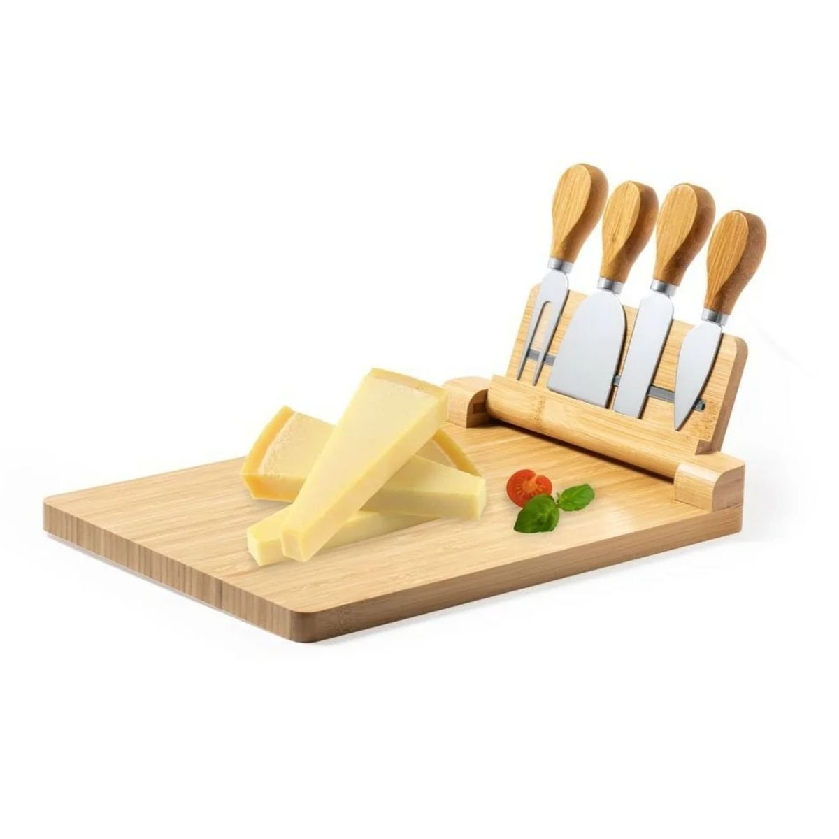 IMPORTCLICK - Set Tabla Quesos 4 Piezas Bambú Mildred IMPORTCLICK