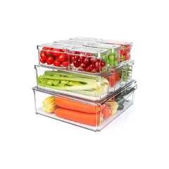 IMPORTCLICK - Set 7 Contenedores Organizadores Refrigerador Con Tapa