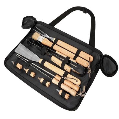 Imagen 2 del producto Set Maletín Asado Parrilla Negro Con 10 Herramientas