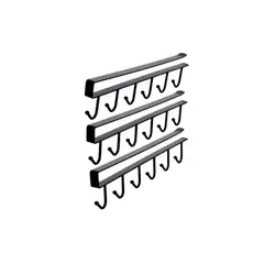 IMPORTCLICK - Colgador Organizador Multifuncional Cocina 3 Piezas - Negro