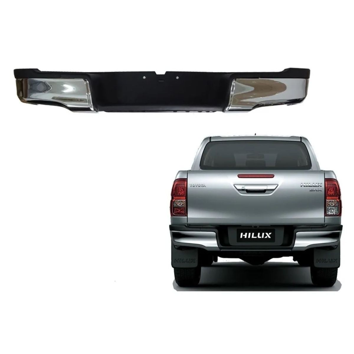 TOYOTA - Parachoque Cromado Toyota Hilux 2016-2025