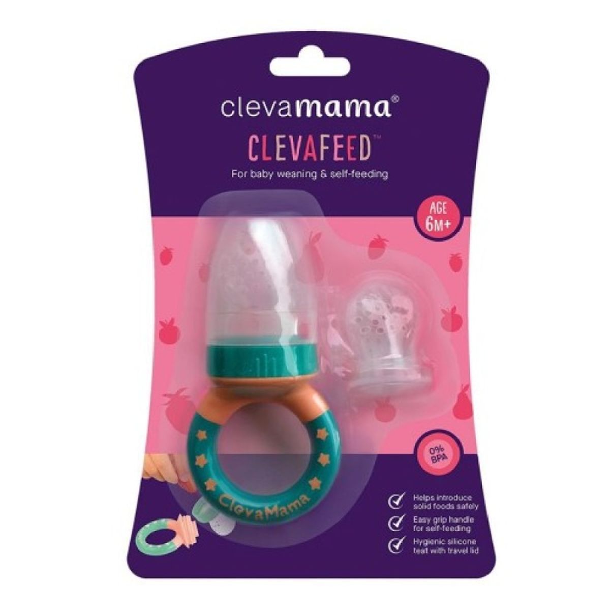 CLEVAMAMA - Chupete para fruta con Silicona Clevamama