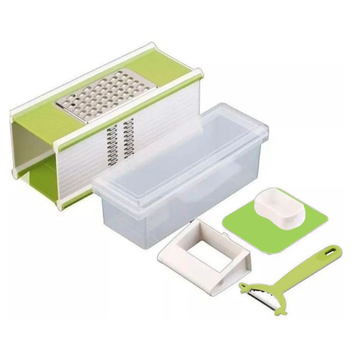 IMPORTCLICK - Rallador de Verduras Cocina Multifuncional 5 En 1 Verde