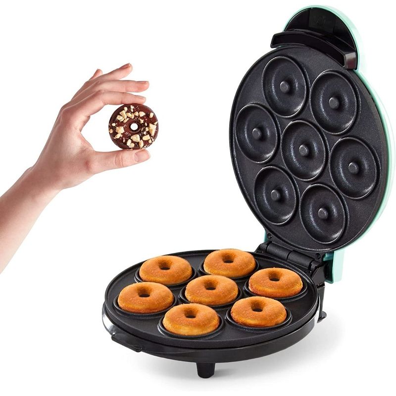 GENERICO - Máquina Eléctrica para Mini Donas Antiadherente – 7 Donas Perfectas en Minutos