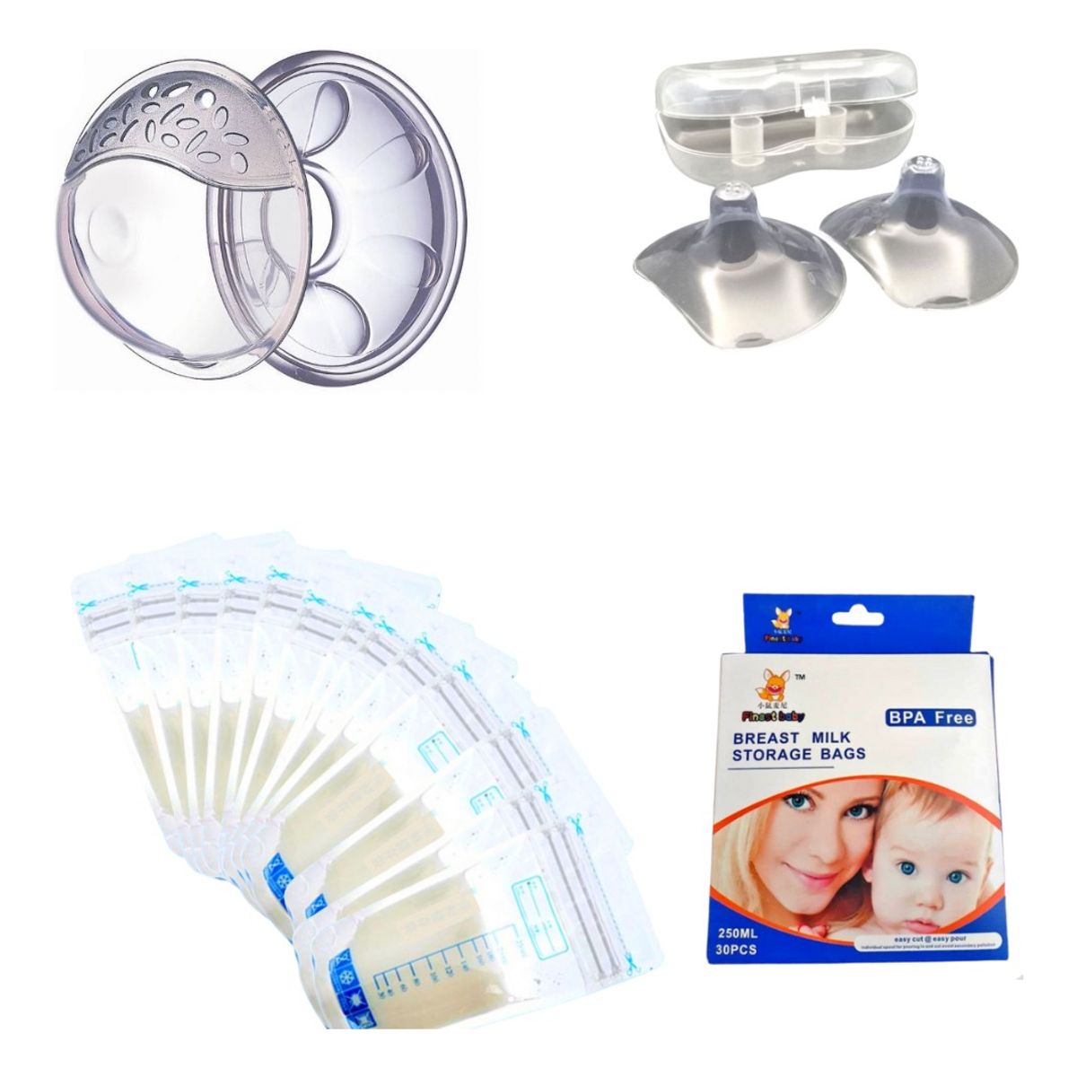 ONLY BABY - Amapolas + 30 Bolsitas Para Leche Materna + Par Pezoneras