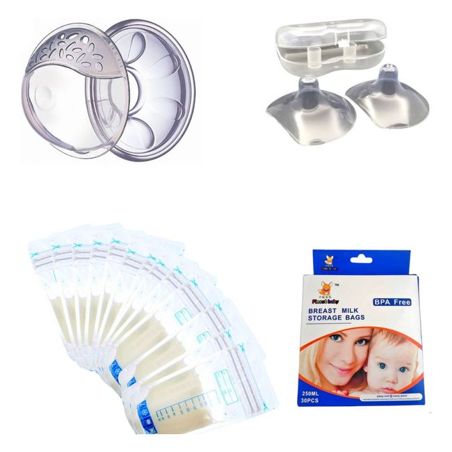 ONLY BABY - Amapolas + 30 Bolsitas Para Leche Materna + Par Pezoneras