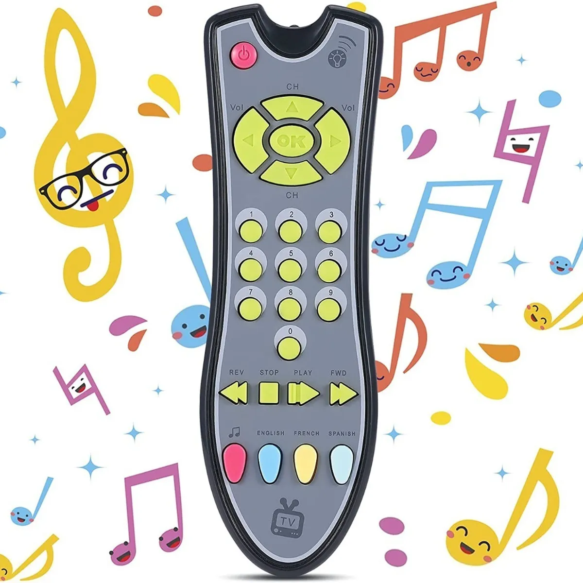 GENERICO - Control Remoto Televisor De Juguete Sonidos Y Luces Niños