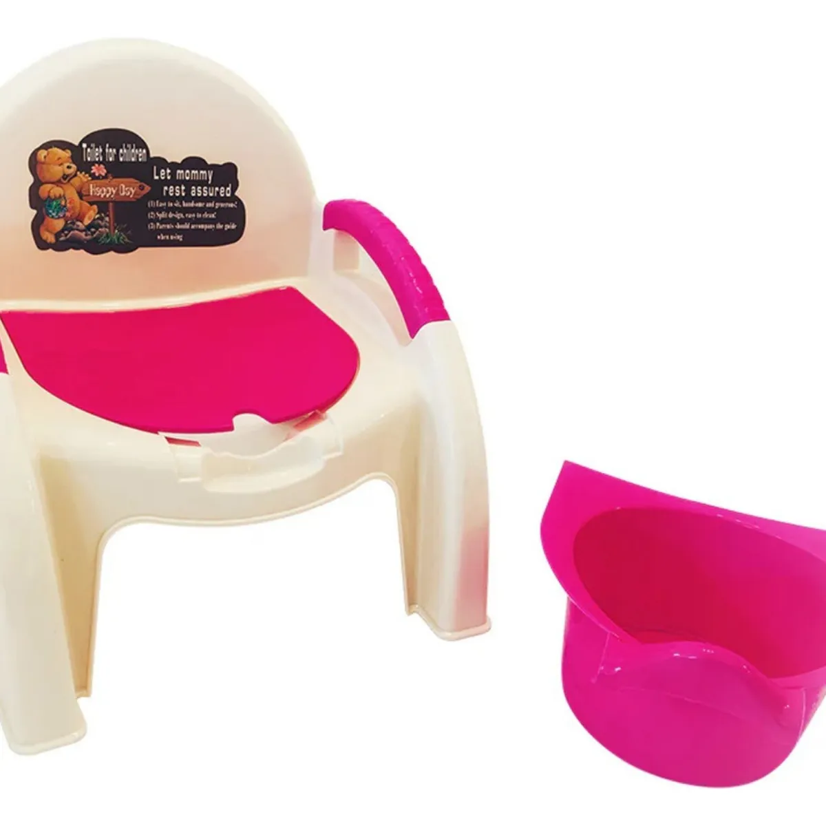 GENERICO - Pelela Bacinica Silla Portatil Infantil Con Espaldar De Niña.