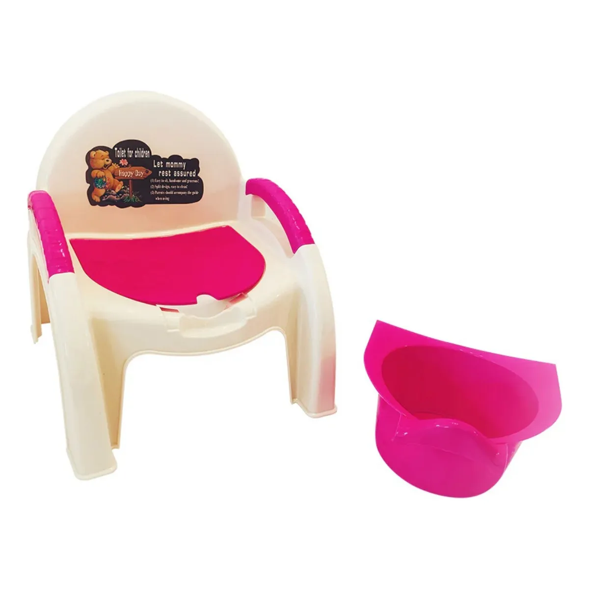 GENERICO - Pelela Bacinica Silla Portatil Infantil Con Espaldar De Niña.