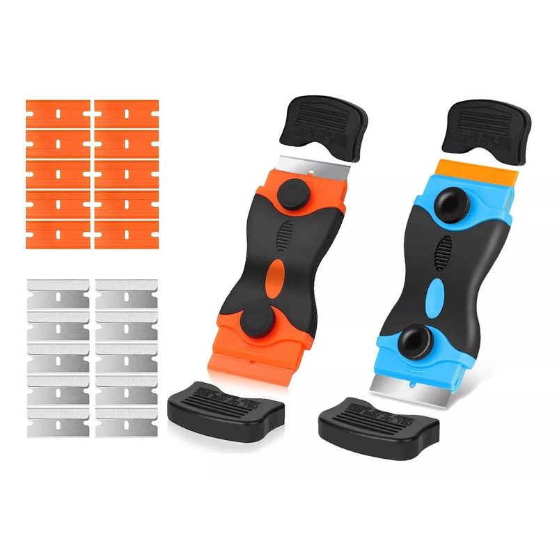 KUANGYE - Raspador Vidrio + 20 Repuestos, Rasqueta Para Vitrocerámica