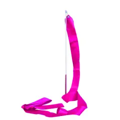 GENERICO - Lazo Cinta gimnasia rítmica 6 Metros + Estilete Color Fucsia