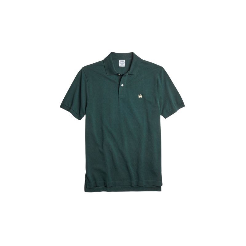 BROOKS BROTHERS - Polera Slim Fit Stretch Supima Cotton Perfomance Verde BROOKS BROTHERS