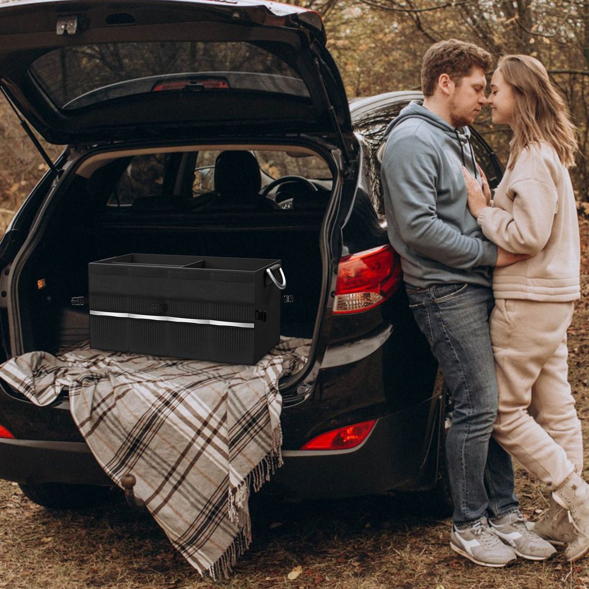 AIZO - Organizador Auto Caja Bolso Plegable Maletero Vehiculos 55L