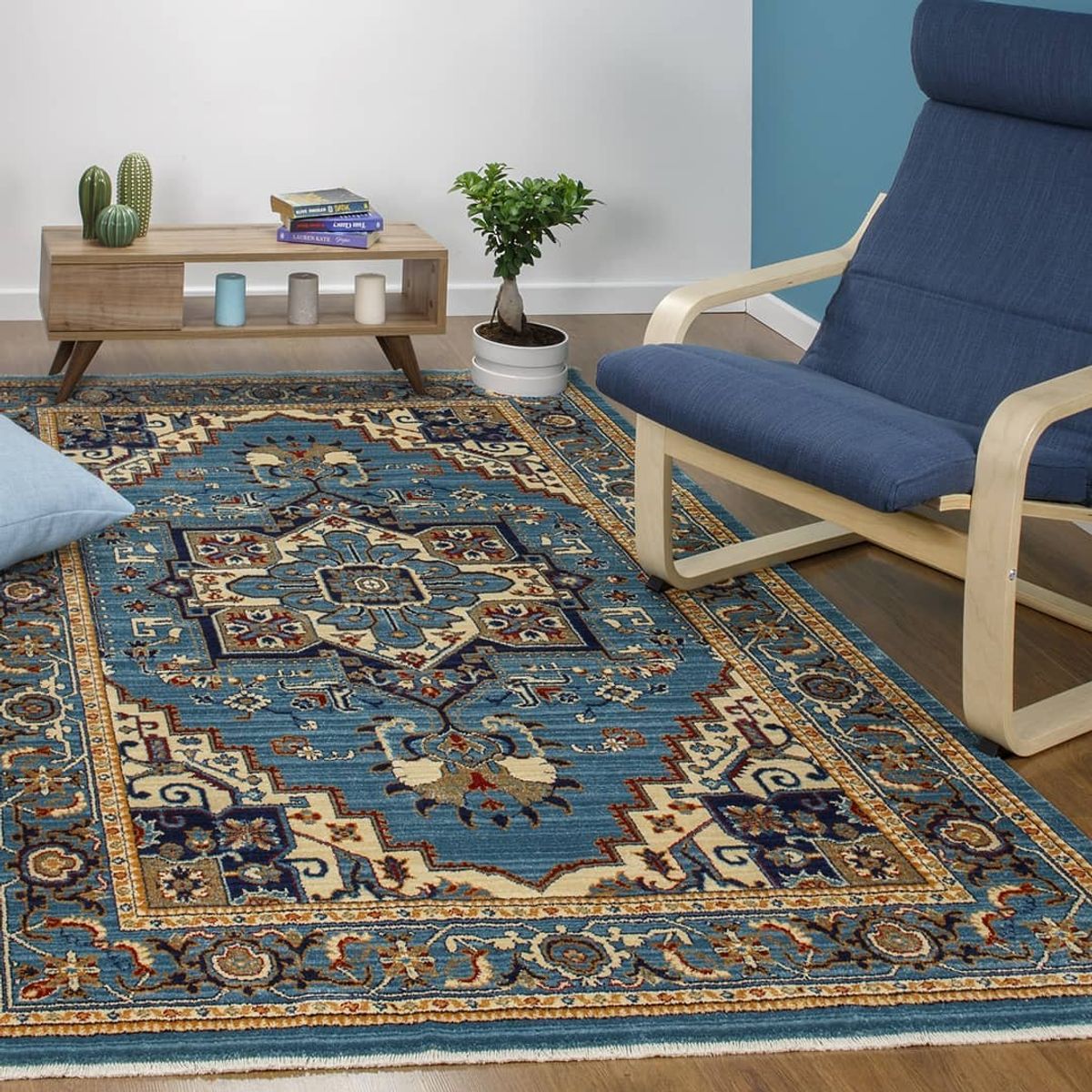 MROTTO - Alfombra Turca 150 x 245 cm Azul ALFODIA