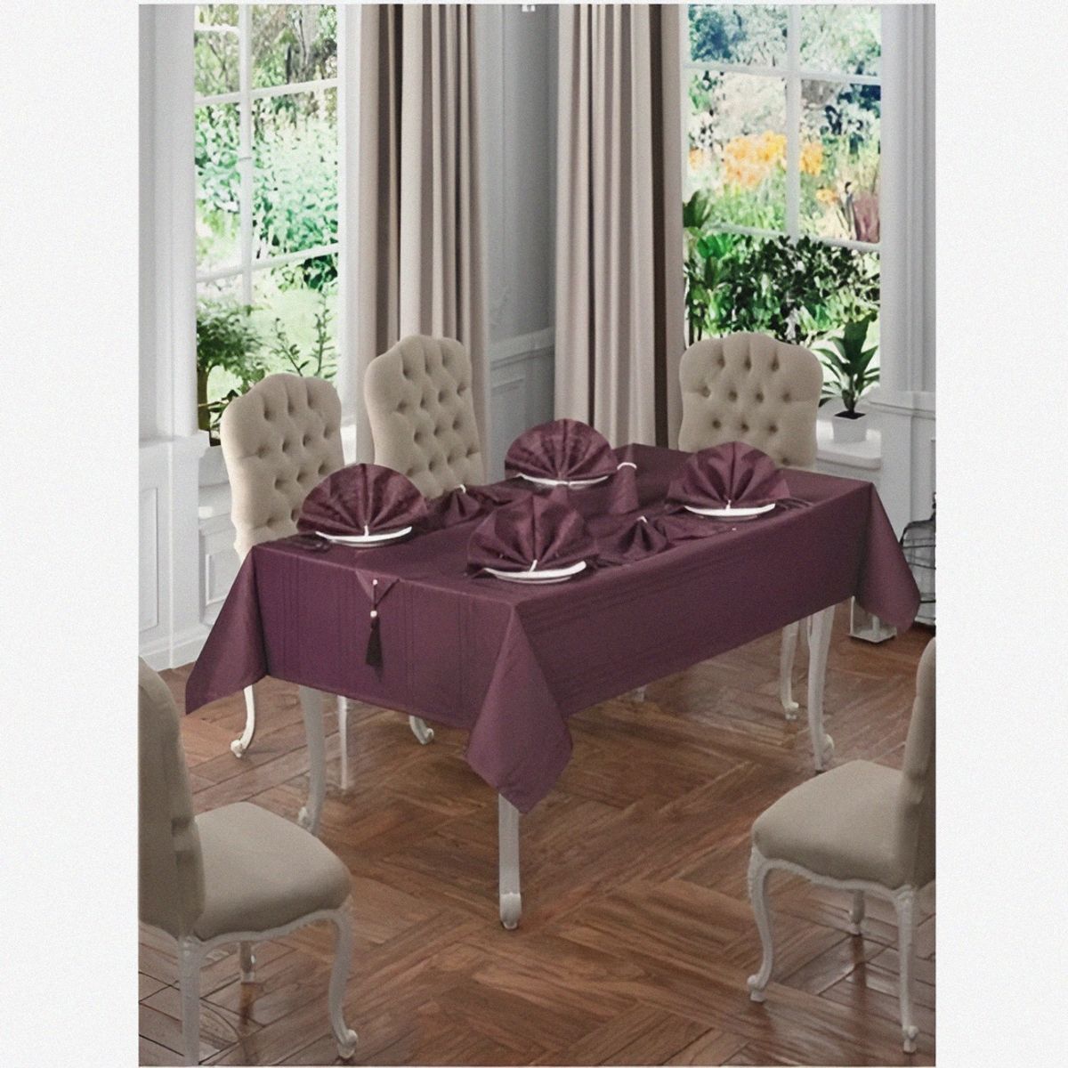 MROTTO - Mantel Antimanchas Morado 160x220 cm