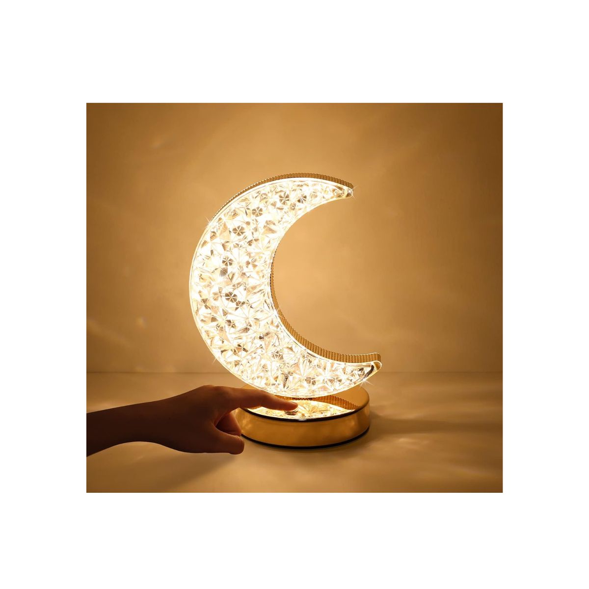 GENERICO - Lámpara De Mesa Luna Usb Luz Ajustable Inalámbrica