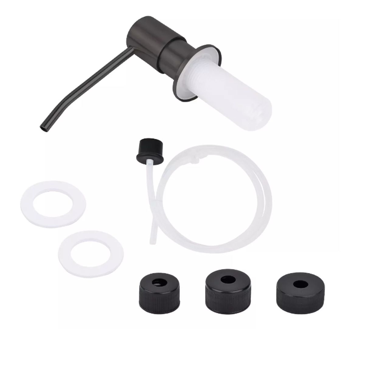 GENERICO - Dispensador Bomba Con Tubo Jabón Blanco Fregadero Inoxidable