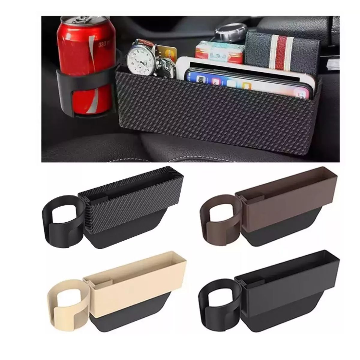 GENERICO - X2 Acabado Portavasos De Auto Consola Organizador / 215050
