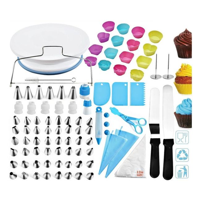 GENERICO - Set Decoración Boquillas Para Repostería Y Soporte Giratorio