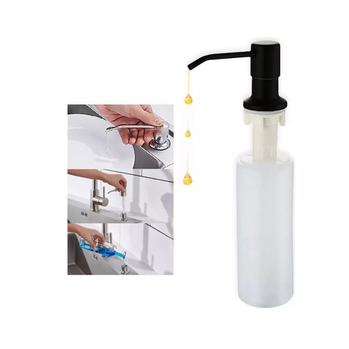 GENERICO - Dispensador De Jabón Fregadero Acero Inox Para Lavaplatos