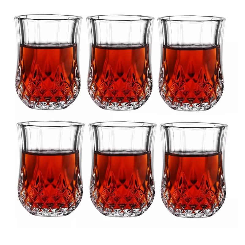 GENERICO - Vasos Shot Tequilero Vidrio Set 6 Piezas