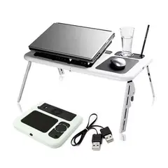 GENERICO - Mesa Notebook Laptop Portatil Ventilador Dual Mouse Pad