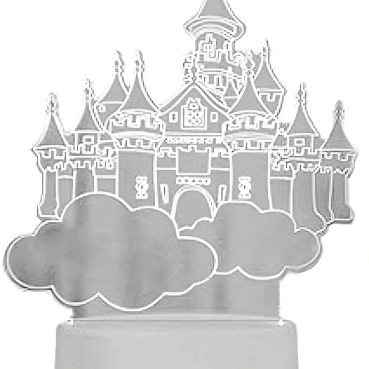 OEM - Lampara 3D USB Luz Castillo en el Cielo