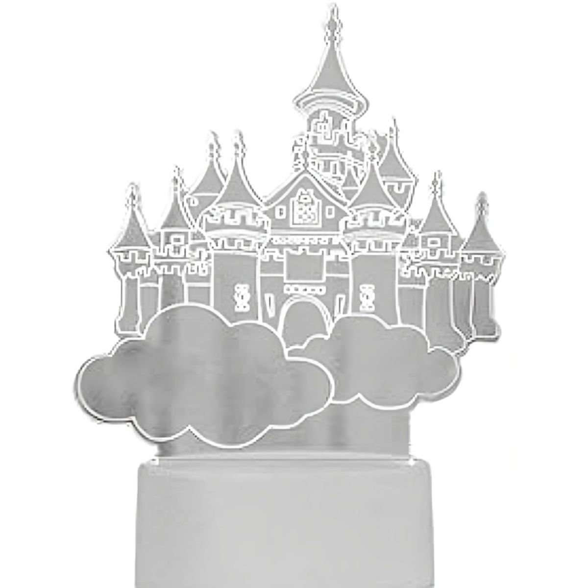 OEM - Lampara 3D USB Luz Castillo en el Cielo