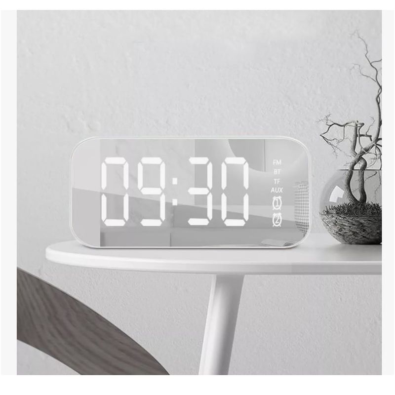 GENERICO - Radio Reloj Despertador Digital Parlante Y Espejo