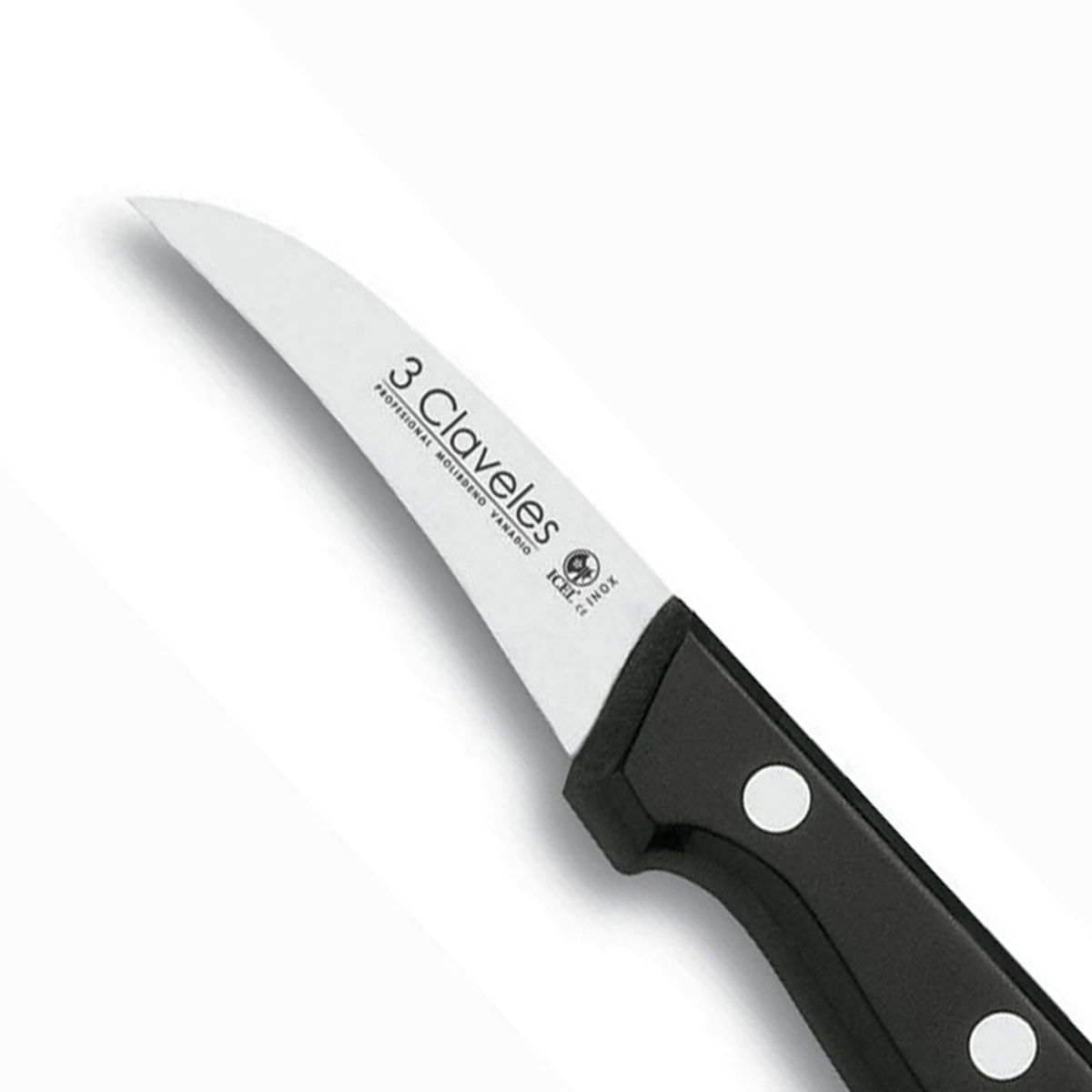 3 CLAVELES - Cuchillo mondador m/pom 6 cm