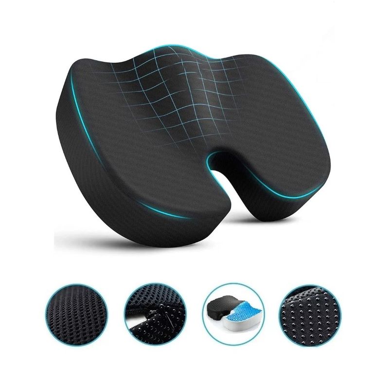 GENERICO - Cojín Coxis Ortopédico Ergonómico PREMIUM Memory Foam Alta Densidad