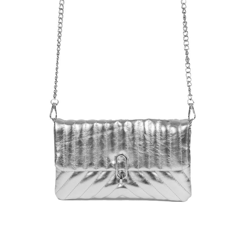 TODOPIEL - Cartera de fiesta Ecocuero Mujer Plateado Todopiel