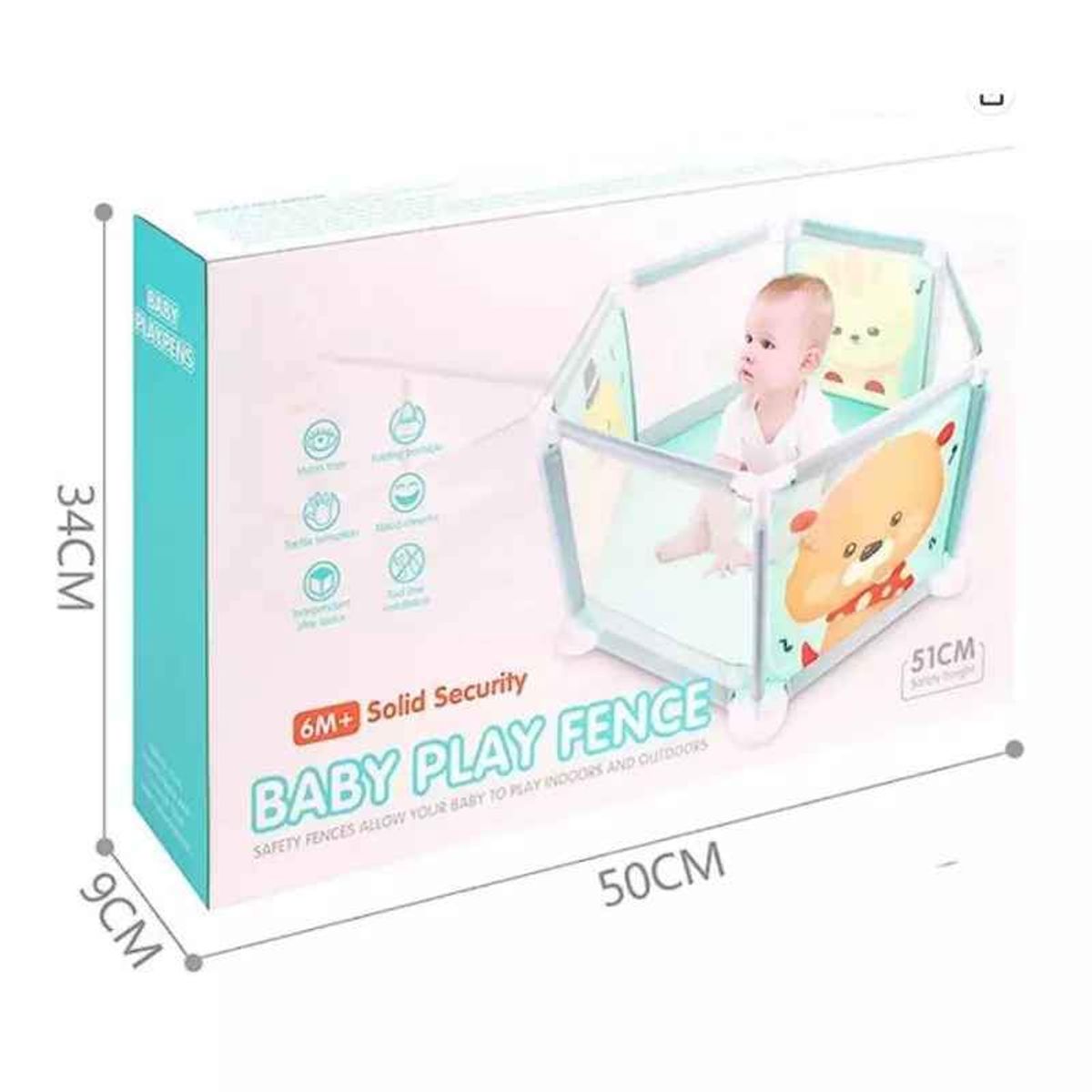 SISU KIDS - Corral De Seguridad Para Bebe Hexagonal