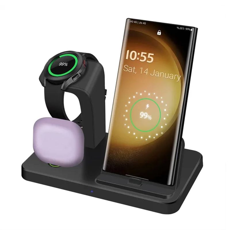 GENERICO - Estacion De Carga Para Samsung Xiaomi Motorola 3 En 1