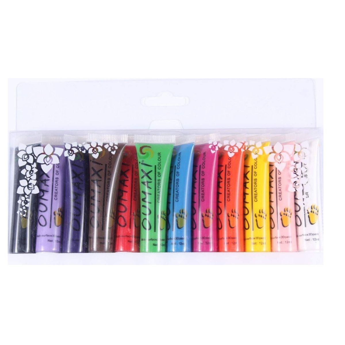 GENERICO - Set 12 pinturas acrílicas para manicure