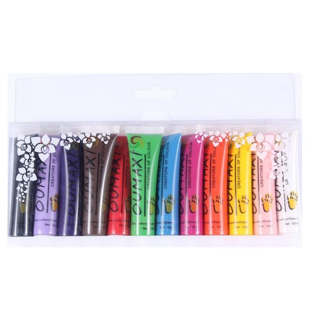 GENERICO - Set 12 pinturas acrílicas para manicure