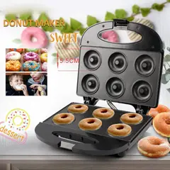 SOKANY - Maquina Para Mini Donas Postres 6 Donuts Antiadherente