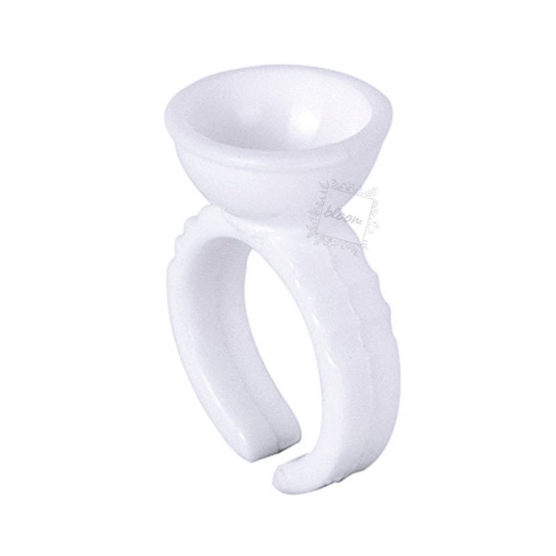 GENERICO - 100 Anillos porta pegamento para Extensión de pestañas