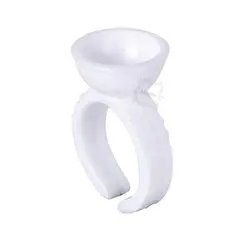 GENERICO - 100 Anillos porta pegamento para Extensión de pestañas