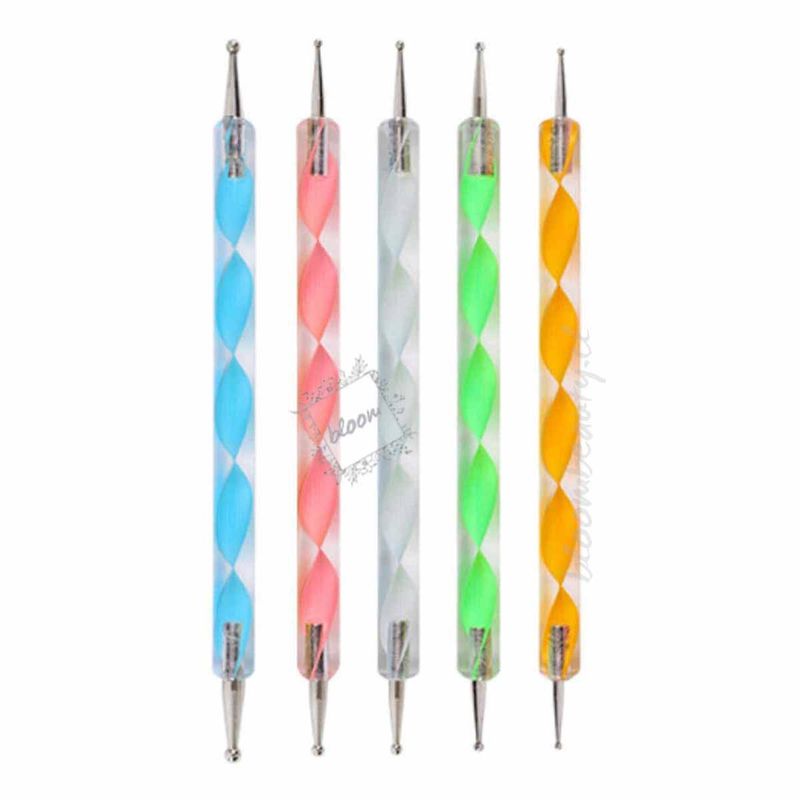 GENERICO - Set 5 Punteros Nail Art Profesional para Manicure