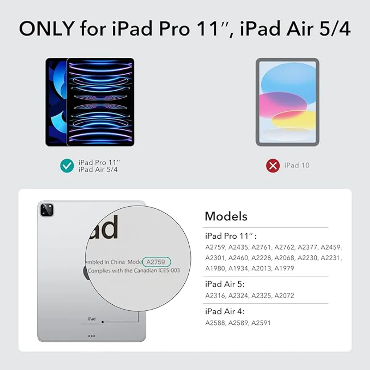 GENERICO - Funda Con Teclado Para iPad Pro 11 / Air 10.9 Celeste