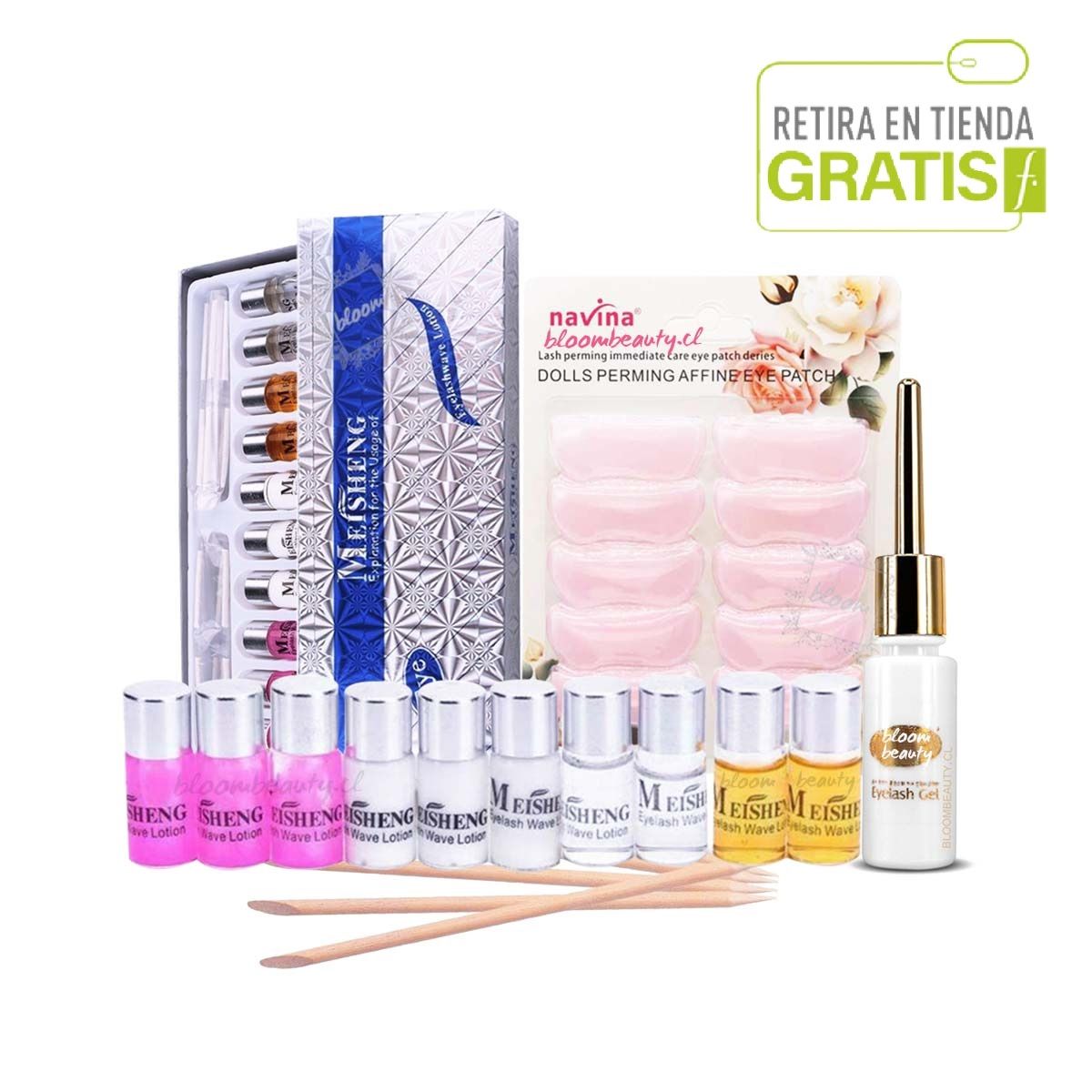 GENERICO - Kit Lifting De Pestañas Profesional Bigudie Silicona