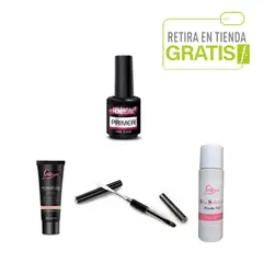 LOVEYES - Kit Polygel+ Pincel Polygel+ Primer+ Liquido para Polygel.