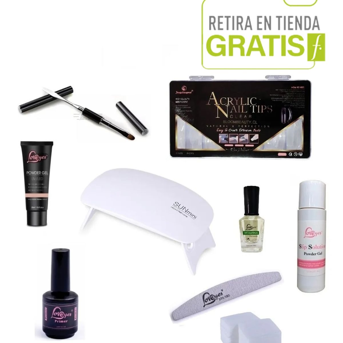 LOVEYES - Kit Polygel Completo Con Lampara Led 6w